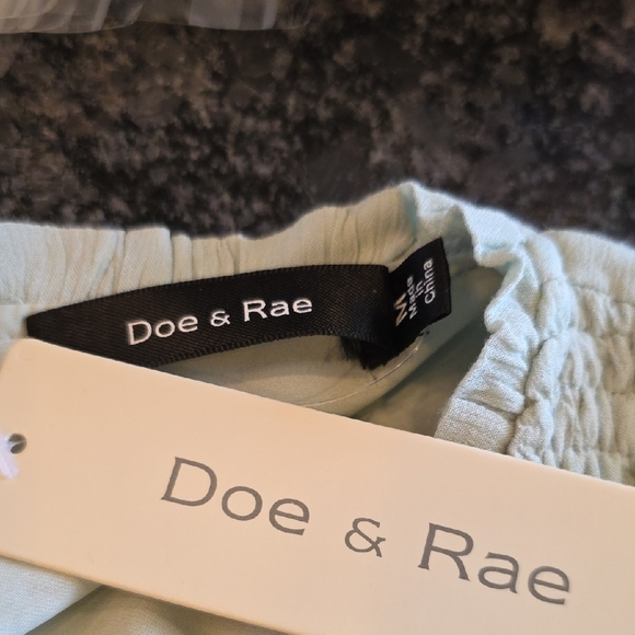 NWT Doe & Rae Medium Mint Ruffled Blouse - Picture 4 of 8